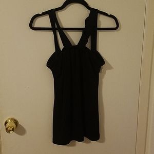 Black strappy tank